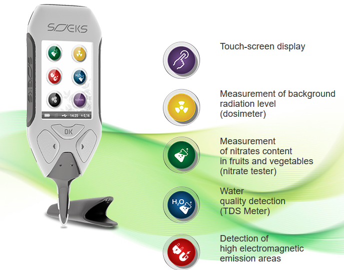 Soeks Ecovisor F4 food tester and EMF